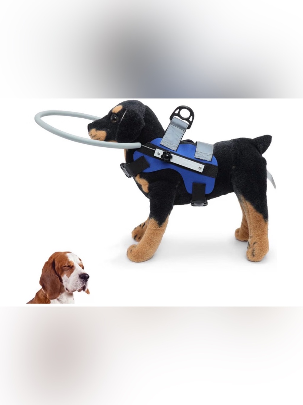 Adjustable Blind Dog Harness Blue Halo Size Medium Pet Cat Vision Impaired